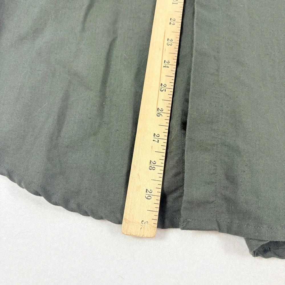 J. Crew Button Down‎ Shirt Mens L Olive Green Cabin Preppy Gorpcore Classic FLAW